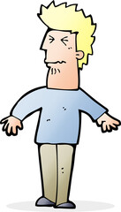 cartoon stressed man