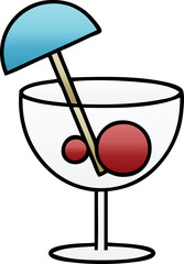 gradient shaded cartoon fancy cocktail