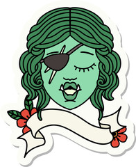 orc rogue character face sticker