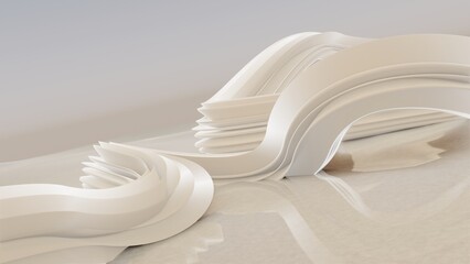 3D Render Of An Abstract Shape Design