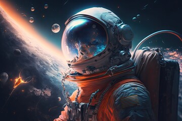 Obraz na płótnie Canvas astronaut in space Generative Ai