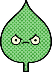 comic book style cartoon expressional leaf