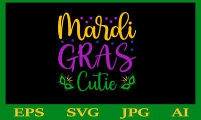 Mardi Gras Cutie  Svg