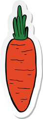 sticker of a cartoon carrot