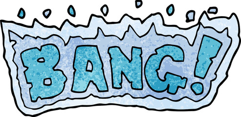 cartoon doodle word bang