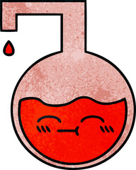 retro grunge texture cartoon science experiment