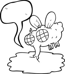 speech bubble cartoon gross fly