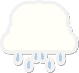 raining cloud sticker