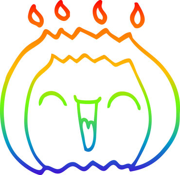 recommend clip art: rainbow gradient line drawing cartoon laughing gas flame