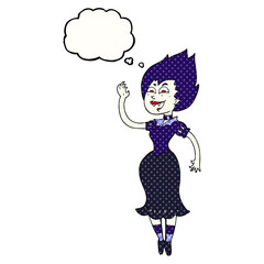 thought bubble cartoon vampire girl