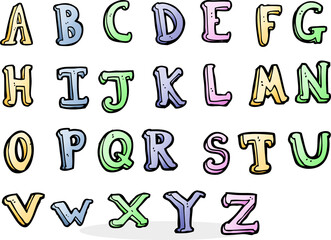 cartoon alphabet