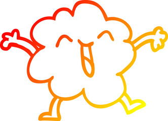 warm gradient line drawing cartoon expressive weather cloud