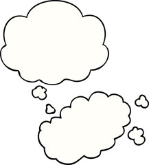 cartoon puff of smoke and thought bubble