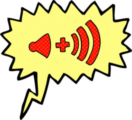 comic book speech bubble cartoon volume symbol