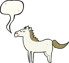 speech bubble cartoon horse