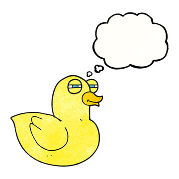 thought bubble textured cartoon funny rubber duck