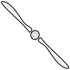 illustrazione con elica di aeroplano su sfondo trasparente