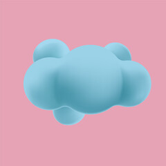 3d realistic blue cloud