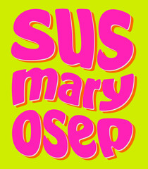 Susmaryosep - Lettering poster