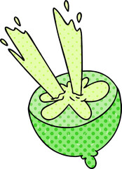 quirky comic book style cartoon lime