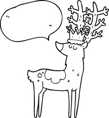 speech bubble cartoon stag king