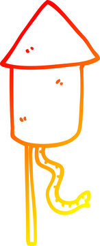recommend clip art: warm gradient line drawing cartoon firework
