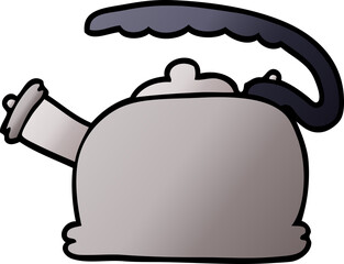 cartoon doodle whistling kettle