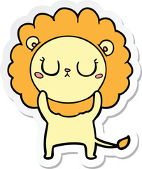 sticker of a cartoon lion
