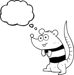 thought bubble cartoon rat
