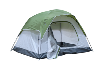 Object cutout open medium size tourist tent for camping on travel outdoor