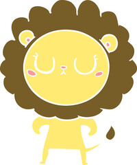 flat color style cartoon lion