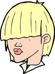 cartoon fashion haircut