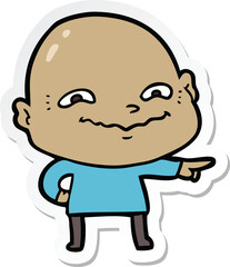 Obraz premium sticker of a cartoon creepy guy