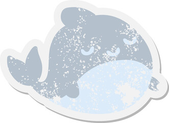 whale grunge sticker