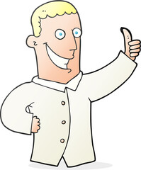cartoon man giving approval