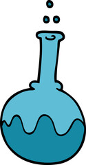 cartoon doodle science tube