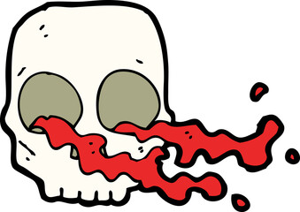 cartoon gross skull