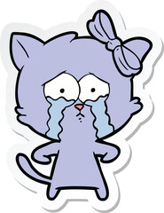 sticker of a cartoon cat