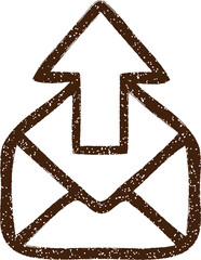 Sent Mail Charcoal Drawing