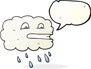 speech bubble cartoon rain cloud