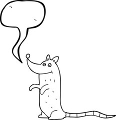speech bubble cartoon rat