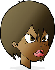 cartoon annoyed woman
