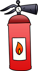 quirky gradient shaded cartoon fire extinguisher