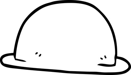 line drawing cartoon hat