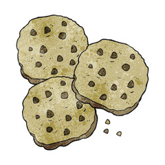 textured cartoon cookies