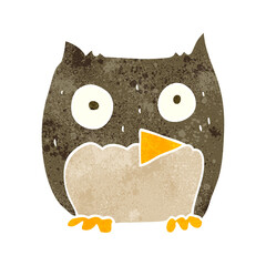 retro cartoon owl