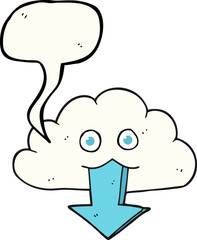 speech bubble cartoon download from the cloud