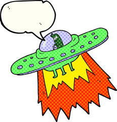 comic book speech bubble cartoon ufo