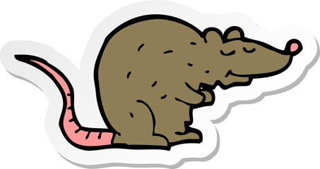 sticker of a cartoon rat