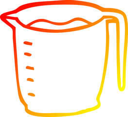 warm gradient line drawing cartoon jug